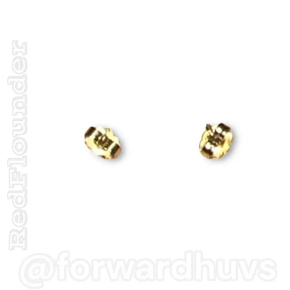 Bundle 3 for $15 Vintage Gold Tone & Burnt Red Circular Post Earrings
